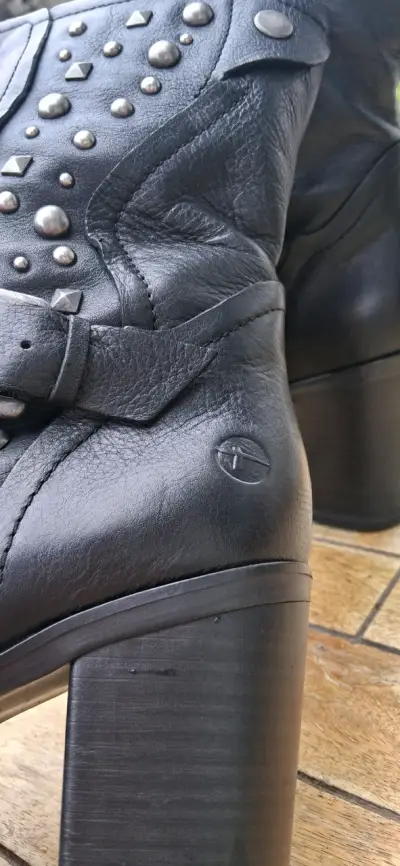 BOTAS TAMARIS N°38 25CM CON TACHAS 100%CUERO - miniatura 5