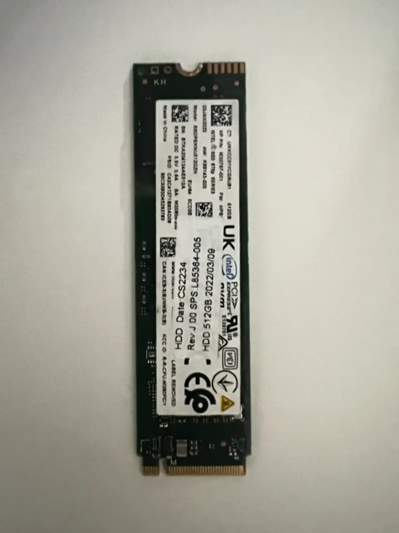 Disco SSD M.2 NVMe 512GB Intel - 1
