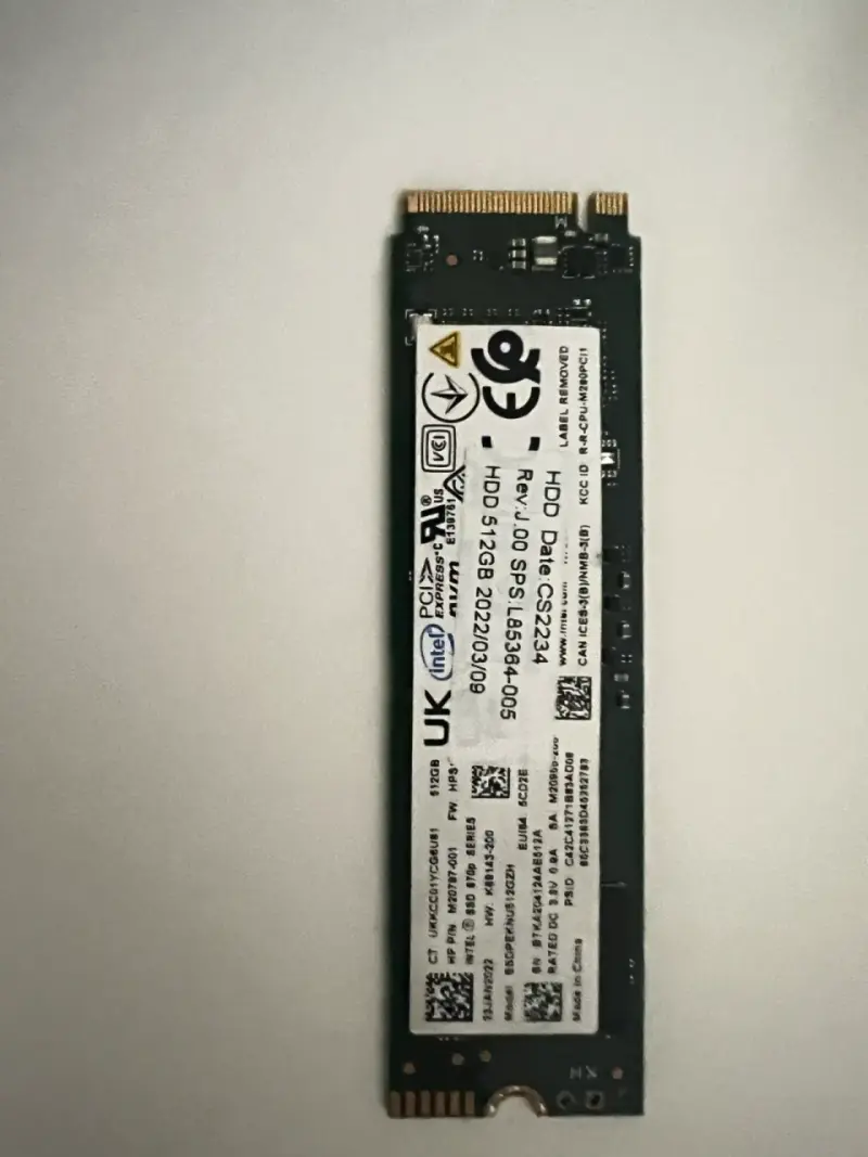 Disco SSD M.2 NVMe 512GB Intel - 1