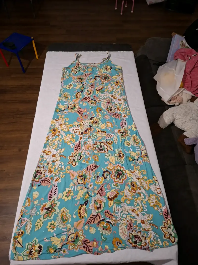 Vestido largo floral para mujer