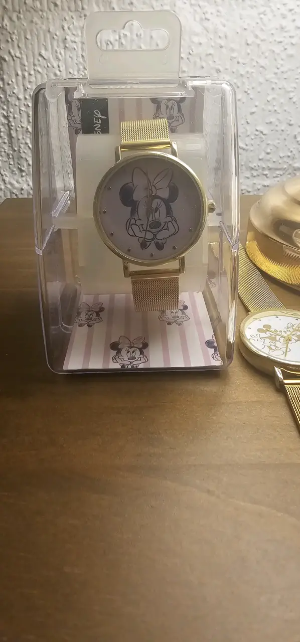 Reloj de pulsera Minnie Mouse dorado - 1