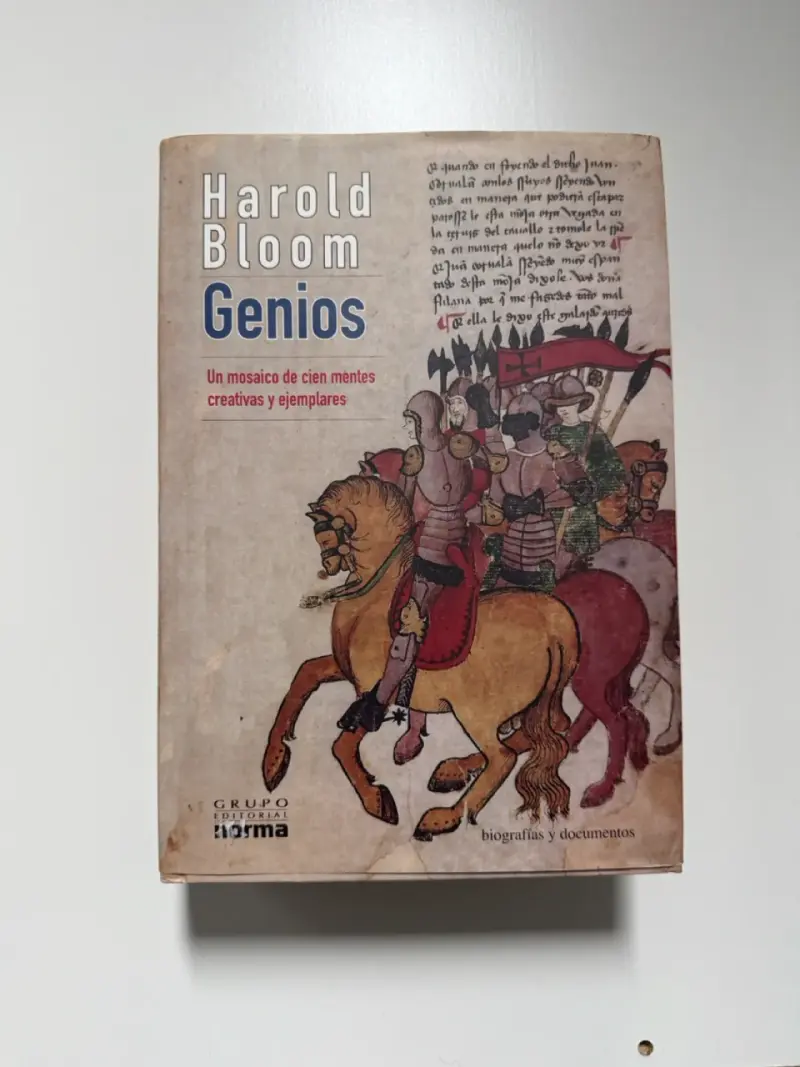 Libro 'Genios' de Harold Bloom en buen estado
