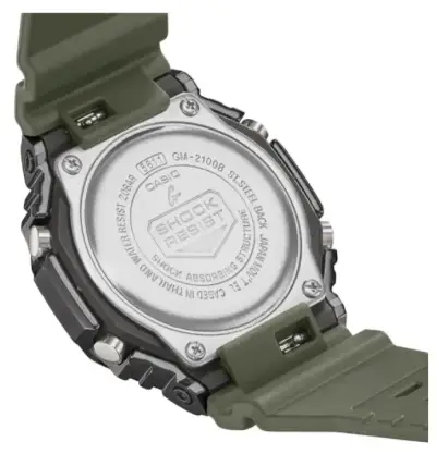 Reloj Casio G-shock Gm-2100b-3adr Verde Metálico - miniatura 4