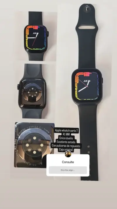 Reloj inteligente con pantalla táctil negra - miniatura 6