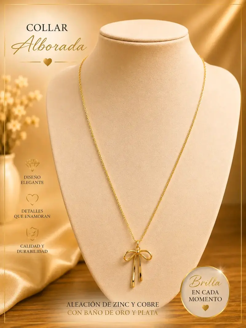 Collar Alborada con baño de oro y plata