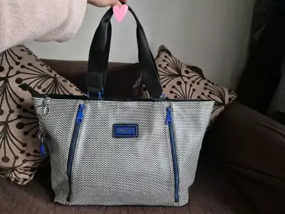 Bolso de mano Everlast gris con detalles azules - miniatura 1