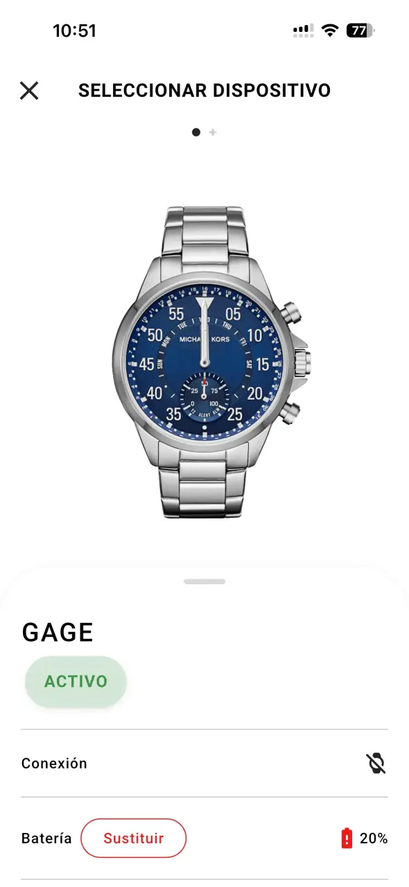 Reloj inteligente con correa de acero inoxidable - 1