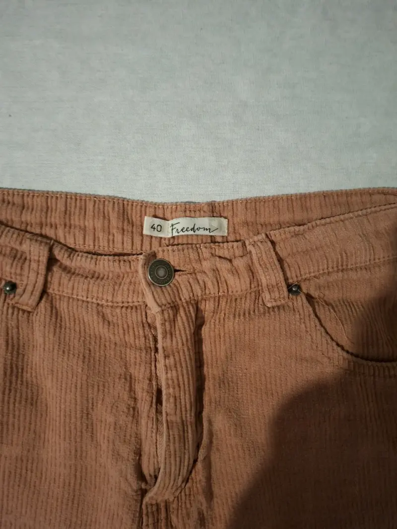 Pantalones de pana color marrón Freedom talla 40 - 1