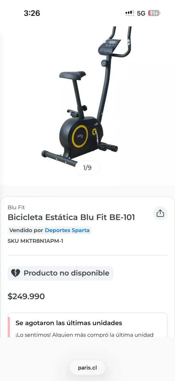 Bicicleta estática Blu Fit 1.0EX para ejercicio - 6