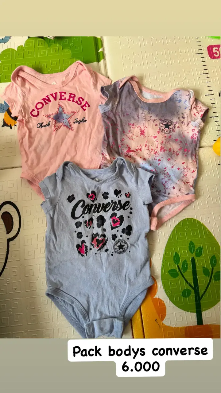 Pack de bodys Converse para bebé