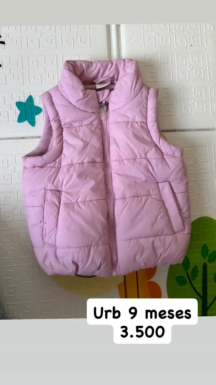 Parka rosada para bebé 9 meses