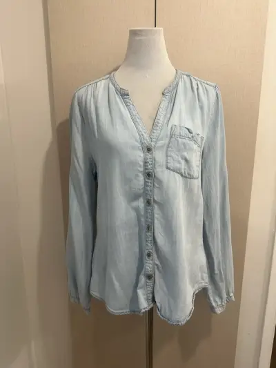 Blusa de mezclilla Celeste para mujer - miniatura 1