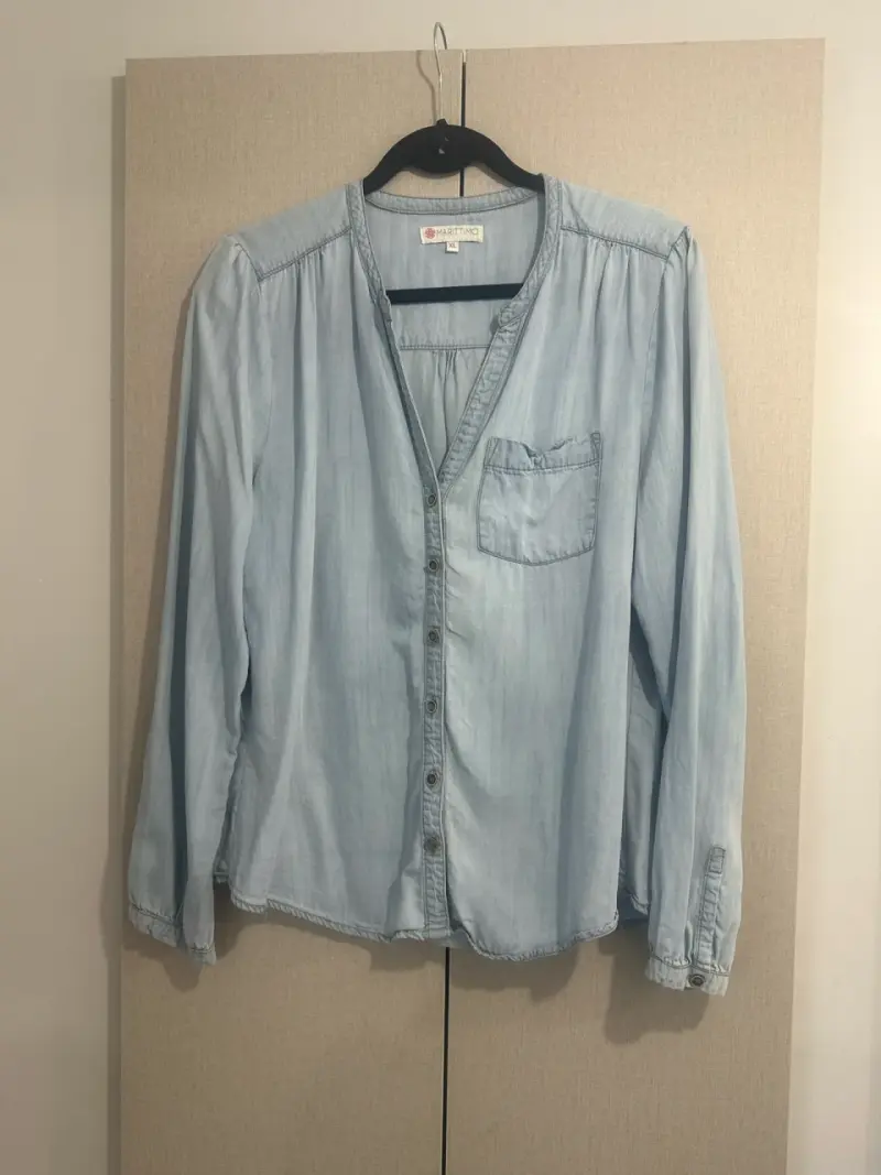 Blusa de mezclilla Celeste para mujer - 3