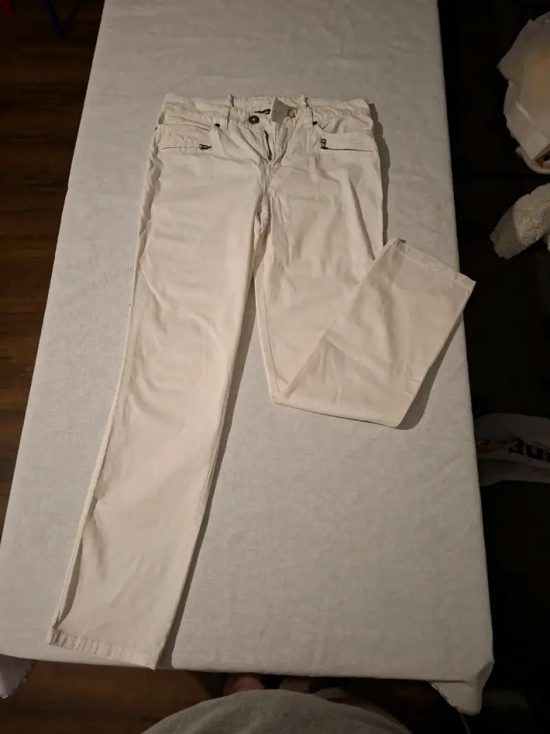 Pantalones blancos talla 42 para mujer - 3