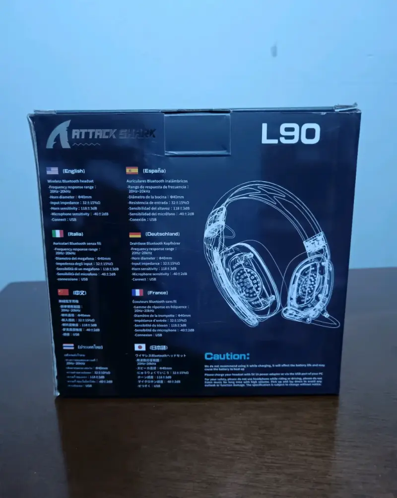 Auriculares Bluetooth Attack Shark L90 con micrófono - 3