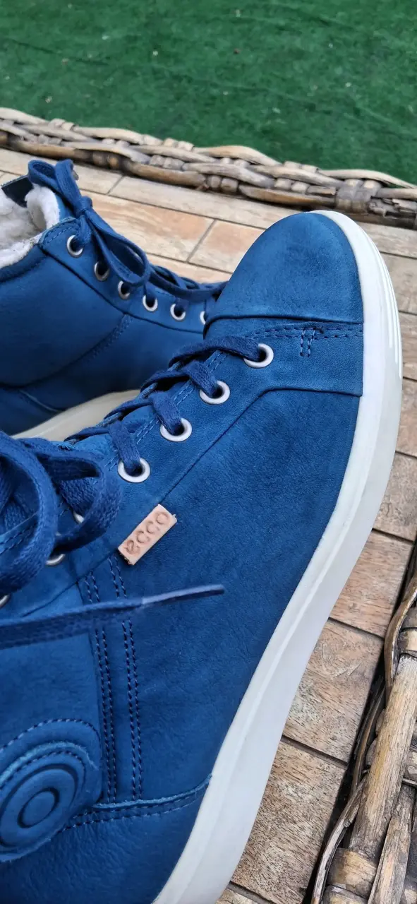 ZAPATILLAS MARCA ECCO CUERO AZULES N°38 - 3