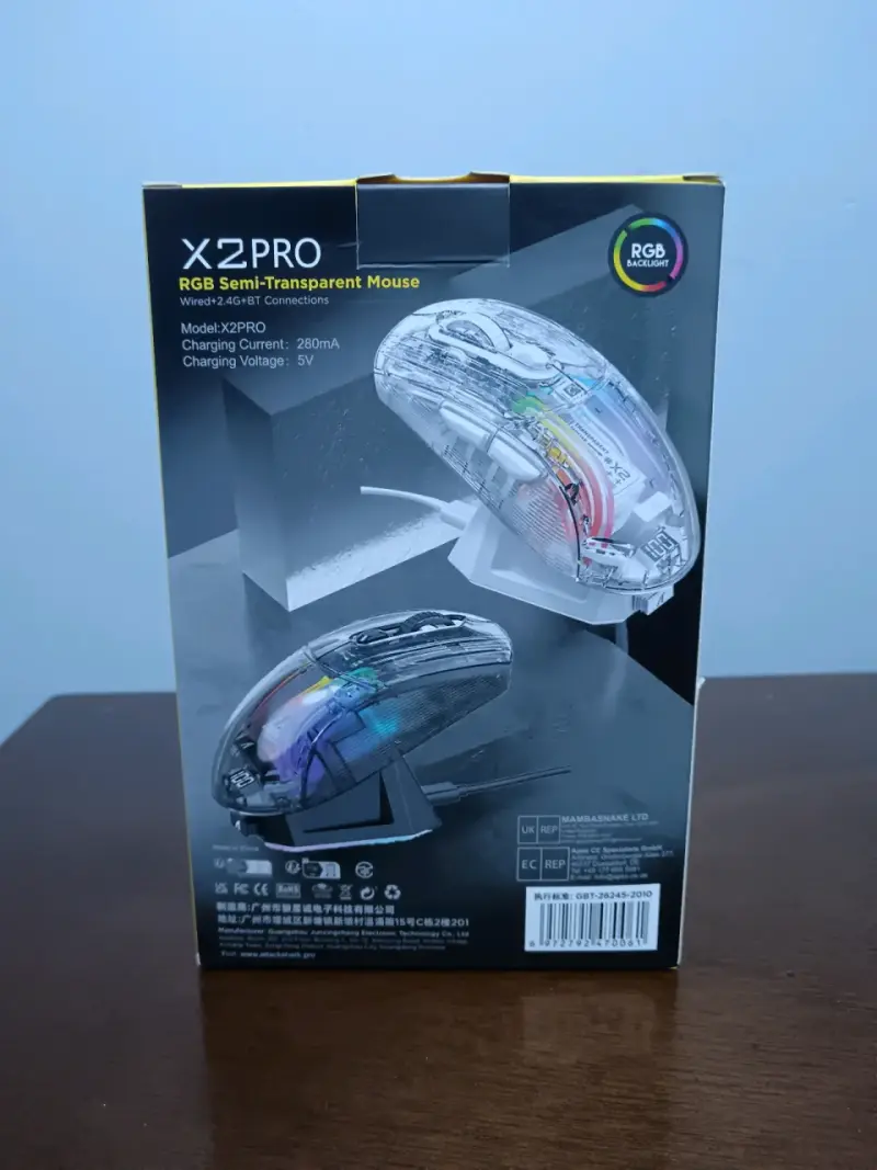 Mouse Gamer RGB Attack Shark X2 Pro - 3