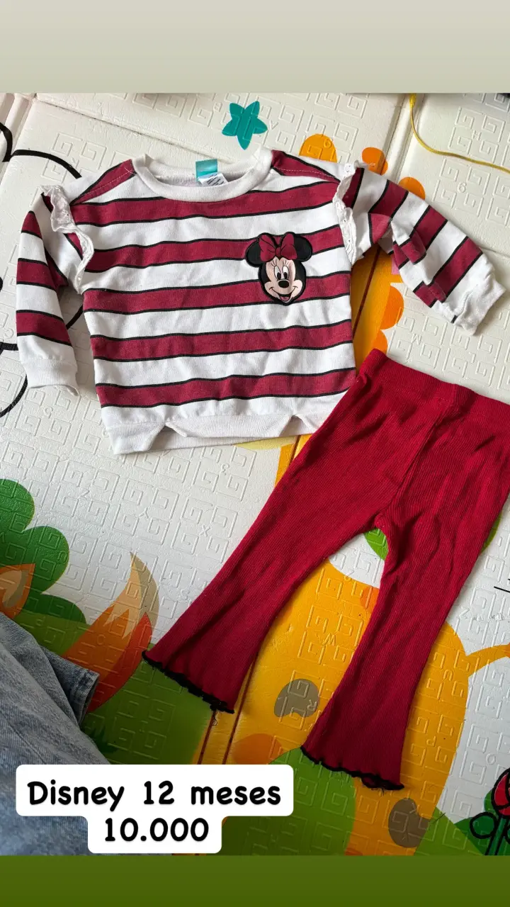 Conjunto Disney Minnie 12 meses a rayas
