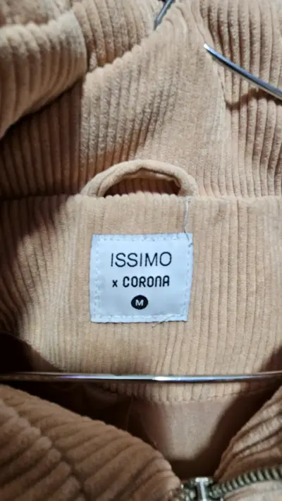 Chaqueta de cotele con cierre color salmon - miniatura 3
