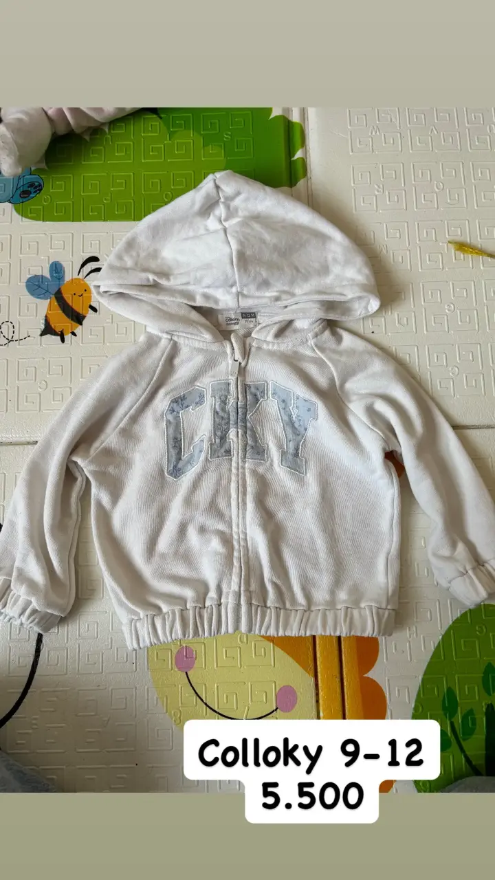 Polerón blanco para bebé Colloky 9-12 meses