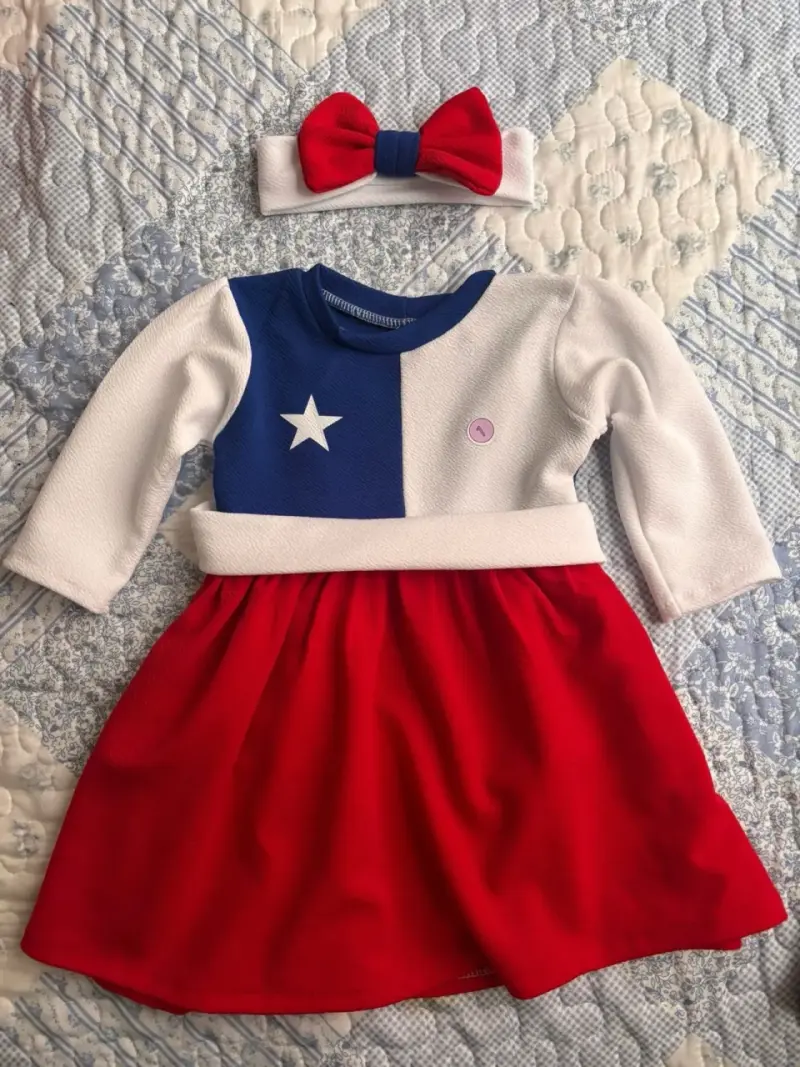 Vestidos de bebé y niñas bandera chilena - 1