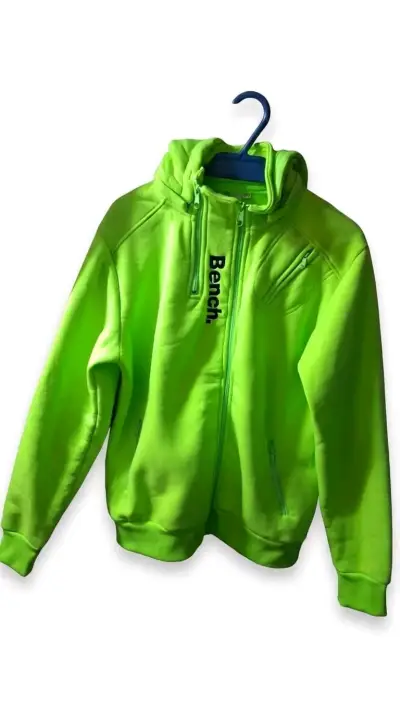 Polerón deportivo verde neón Bench para mujer - miniatura 3