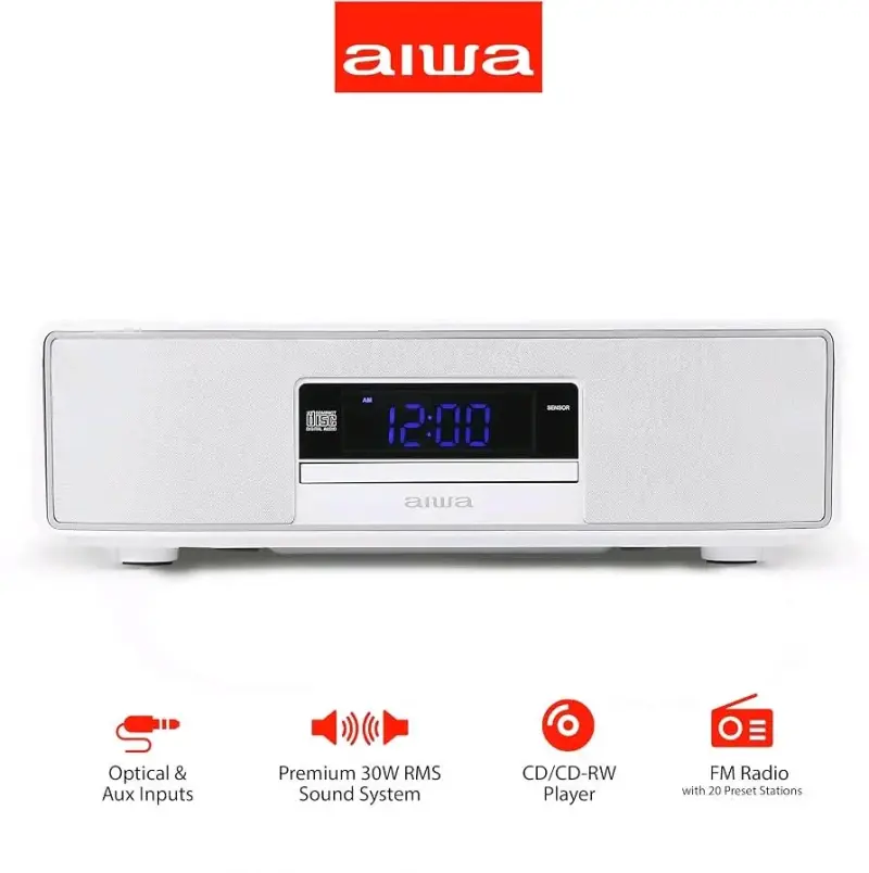 Sistema de sonido Aiwa con reproductor CD y radio FM - 1