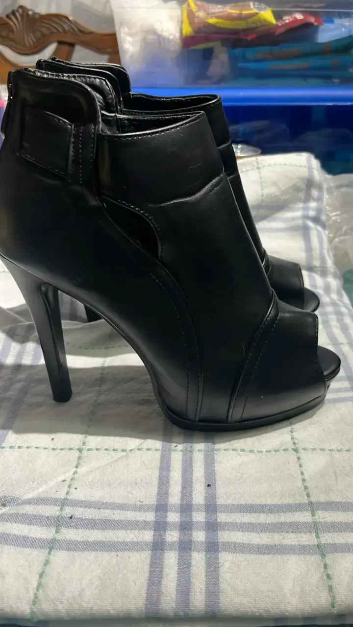 Botines de tacón alto abiertos negros - 2