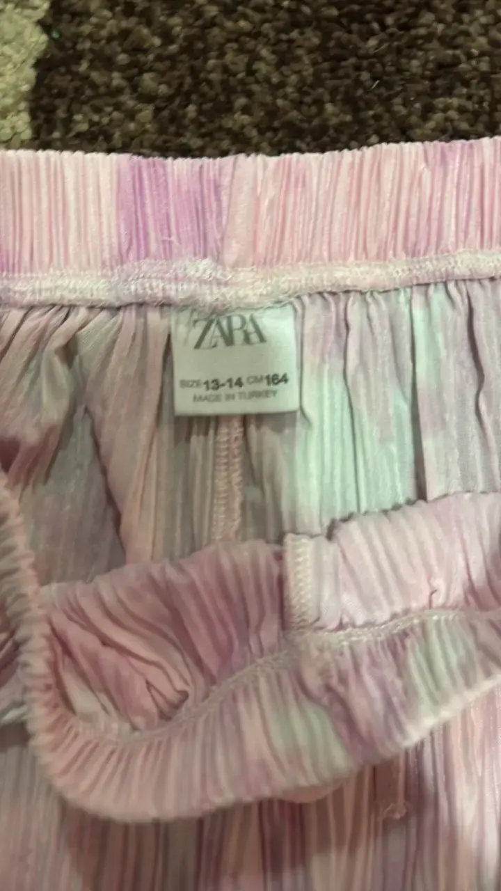Pantalones anchos tie-dye rosa y blanco - 3
