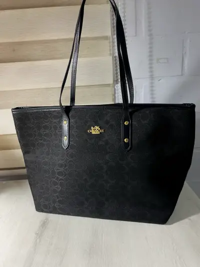 Bolso tote negro Coach - miniatura 1