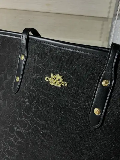 Bolso tote negro Coach - miniatura 2