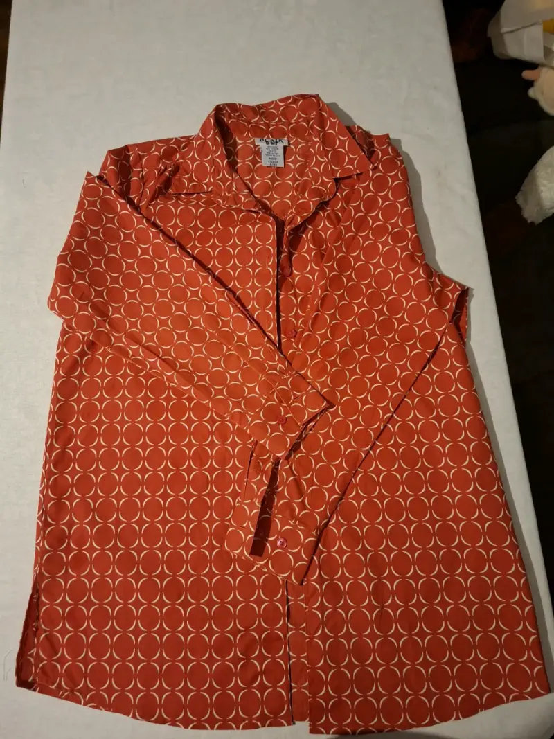 Camisa unisex estampada color rojo