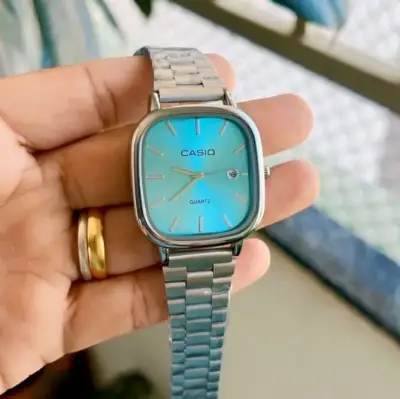 Reloj Casio de Pulsera Acero Inoxidable Azul A-130 - miniatura 2