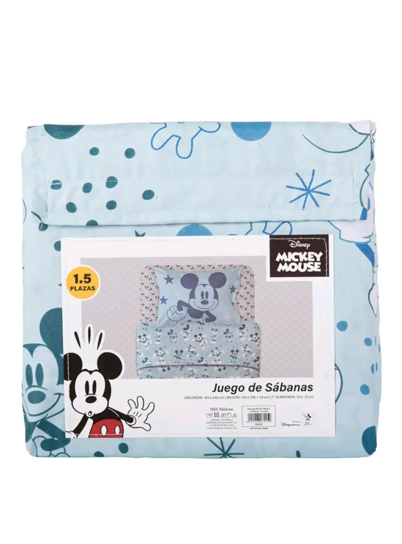 Juego de sábanas Mickey Mouse 1.5 plazas - 1