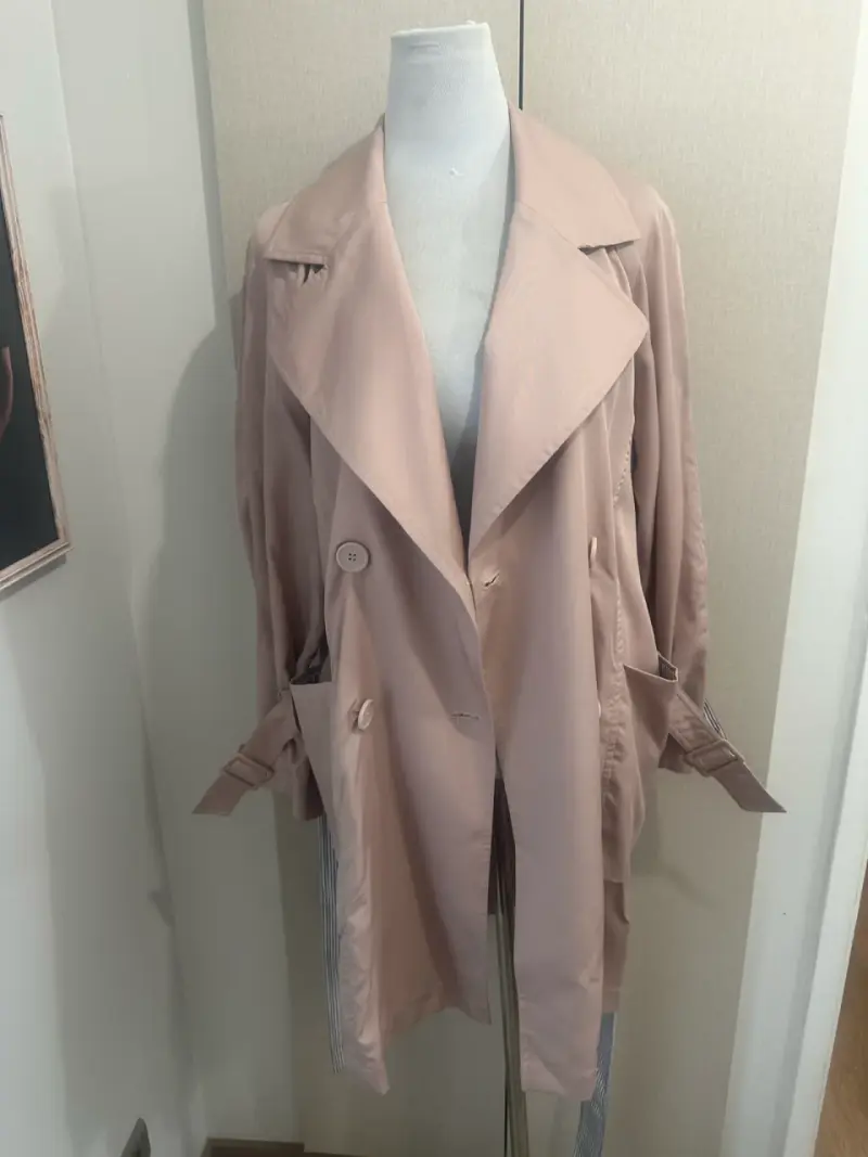 Abrigo trench coat Rosado para mujer - 3