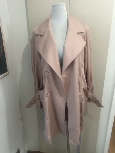 Abrigo trench coat Rosado para mujer - miniatura 3