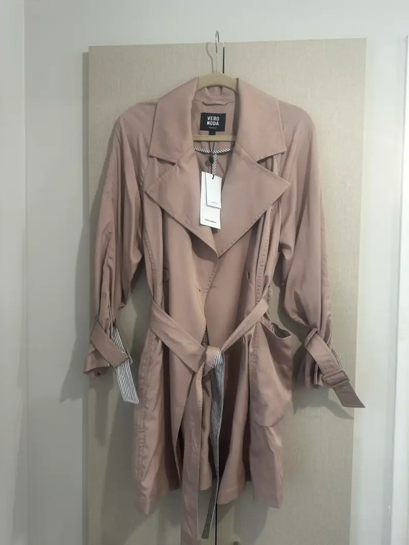 Abrigo trench coat Rosado para mujer - 4