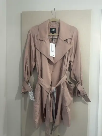 Abrigo trench coat Rosado para mujer - miniatura 4