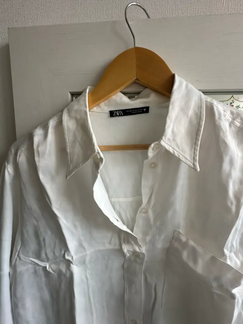 Blusa blanca de seda Zara para mujer - 2