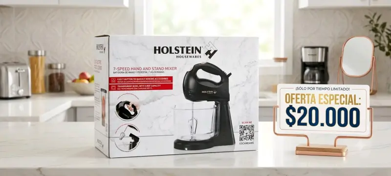 Batidora de mano y pedestal Holstein 7 velocidades