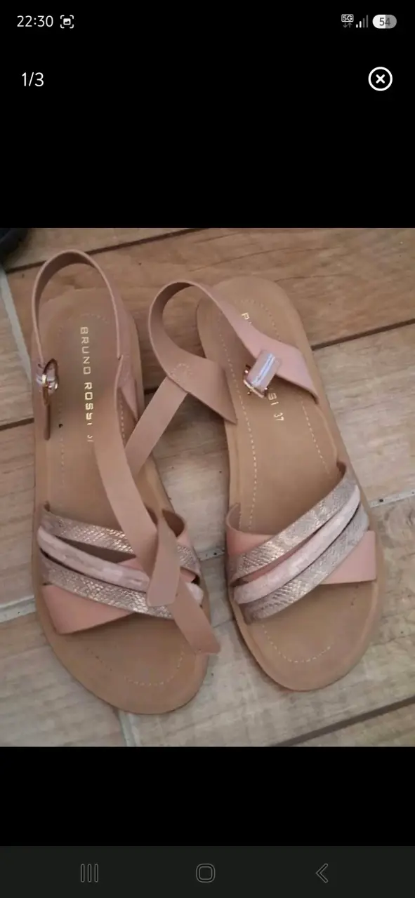 Sandalias planas Bruno Rossi color beige - 1