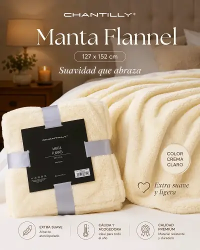 Manta Flannel Chantilly Verde Menta 127x152 cm - miniatura 2