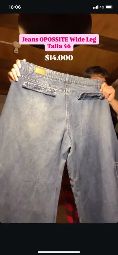Jeans Wide Leg OPPOSITE NUEVO, Talla 46. - miniatura 4