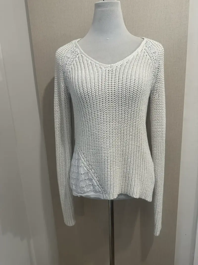 Suéter Blanco de Punto para Mujer - 1