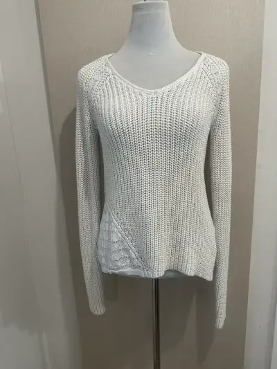 Suéter Blanco de Punto para Mujer - miniatura 1