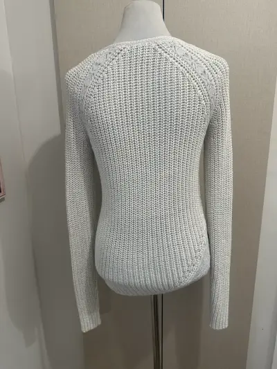 Suéter Blanco de Punto para Mujer - miniatura 2