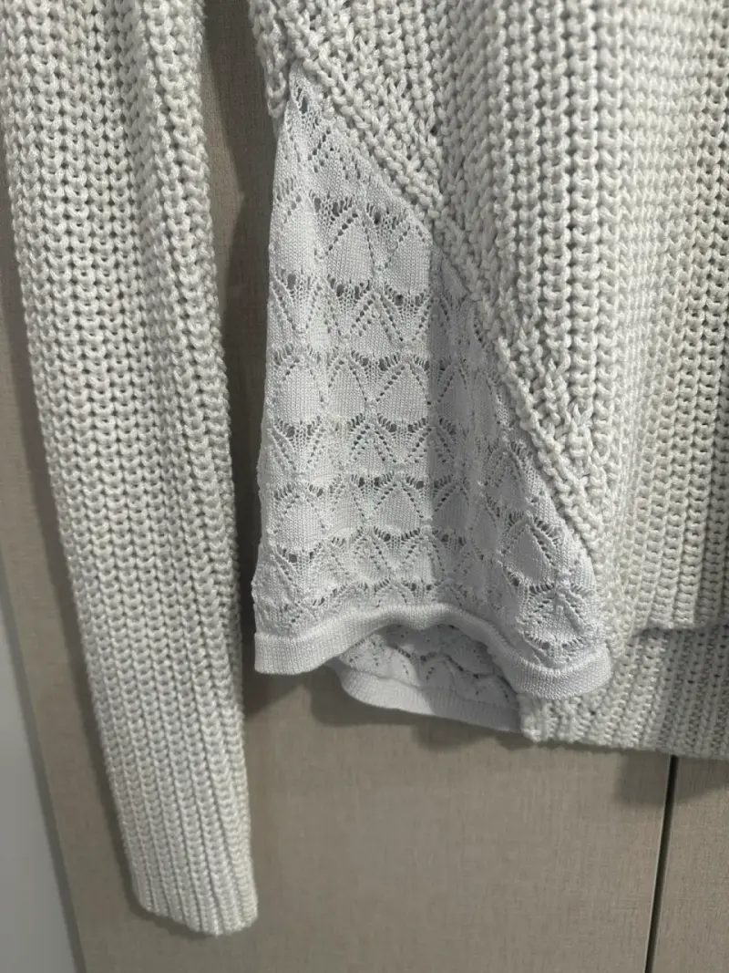 Suéter Blanco de Punto para Mujer - 3