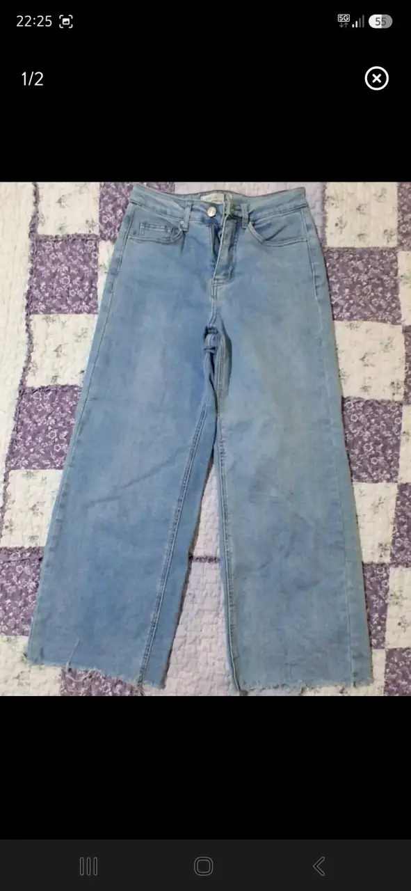 Jeans de mezclilla azul claro para mujer - 1