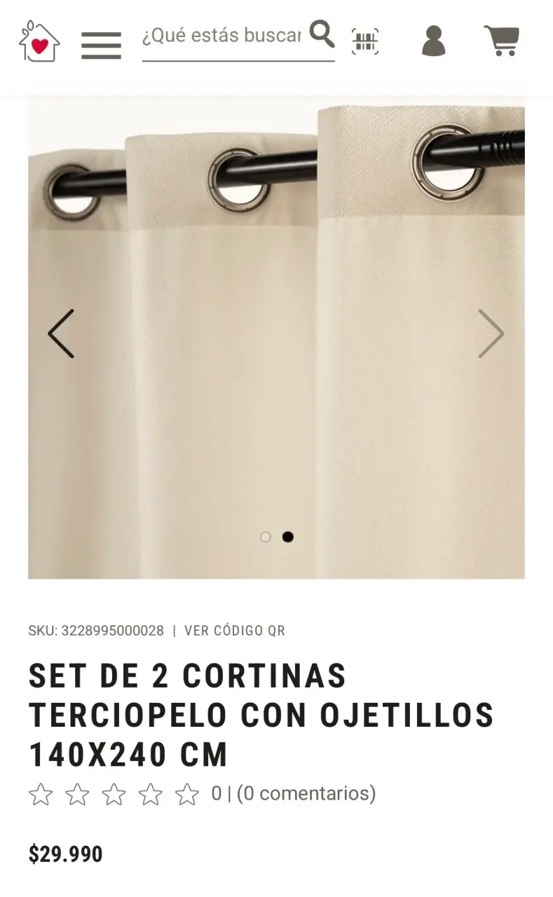 Set de 2 cortinas aterciopeladas casaideas - 1