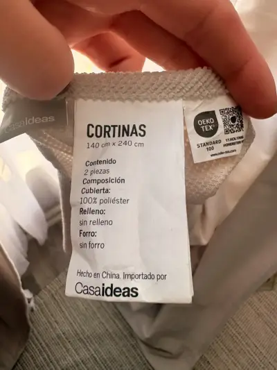 Set de 2 cortinas aterciopeladas  casaideas - miniatura 2